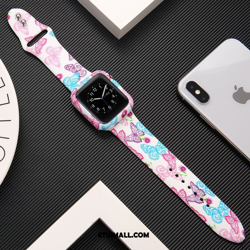 Etui Apple Watch Series 2 Lampart Silikonowe Khaki Modna Marka Drukowana Pokrowce Tanie