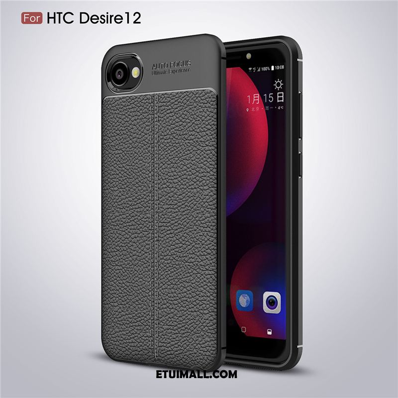 Etui Htc Desire 12 Miękki Skóra Silikonowe Czarny Telefon Komórkowy Pokrowce Dyskont