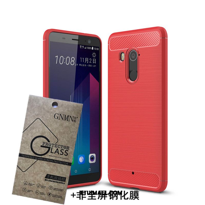 Etui Htc U11+ Włókno Czerwony Telefon Komórkowy Miękki Ochraniacz Obudowa Na Sprzedaż