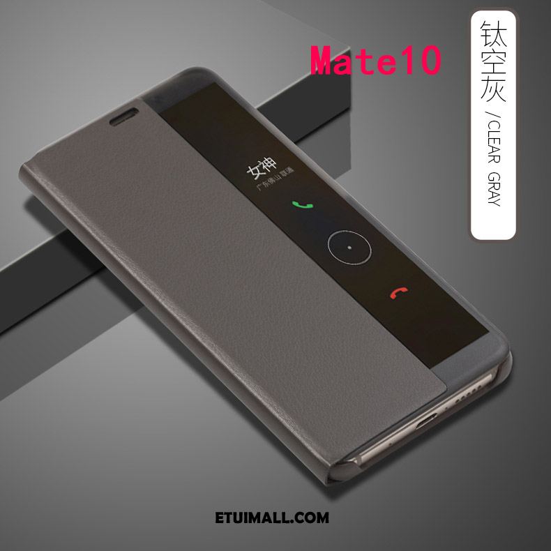 Etui Huawei Mate 10 Ochraniacz Anti-fall Skórzany Futerał Szary Filmy Futerał Dyskont