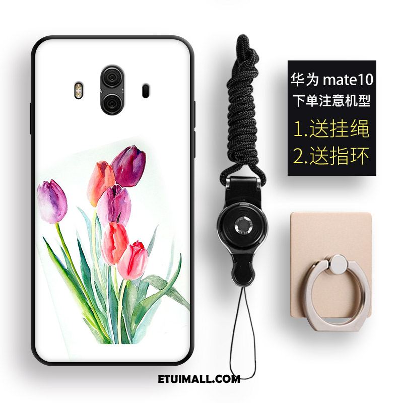 Etui Huawei Mate 10 Telefon Komórkowy Biały Anti-fall Relief Nubuku Pokrowce Online