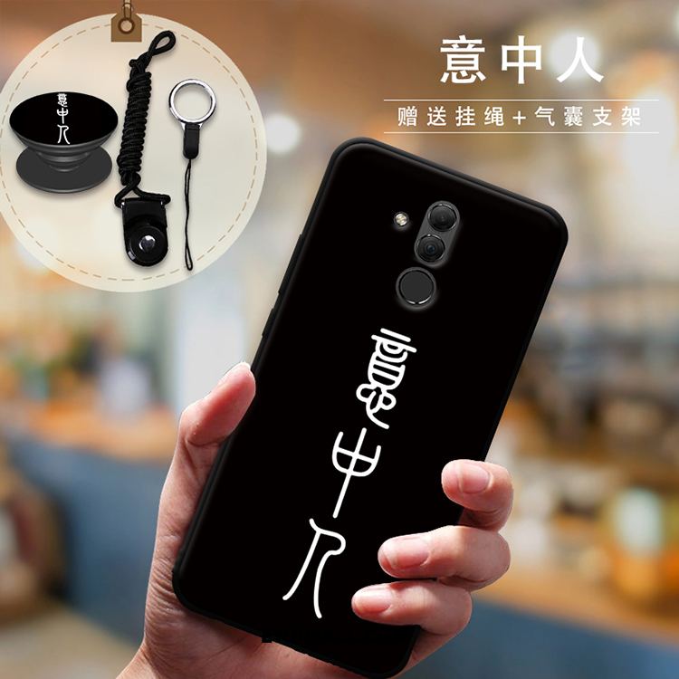 Etui Huawei Mate 20 Lite Czarny Telefon Komórkowy Anti-fall Miękki Wiszące Ozdoby Pokrowce Online