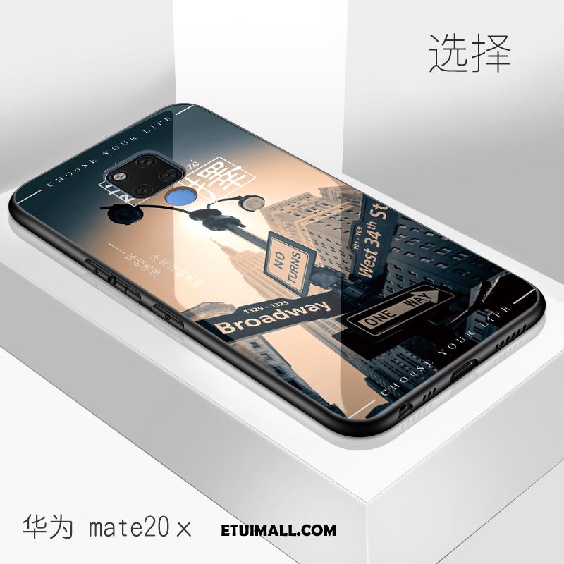 Etui Huawei Mate 20 X Telefon Komórkowy Osobowość Szkło Czerwony Netto Lustro Obudowa Tanie