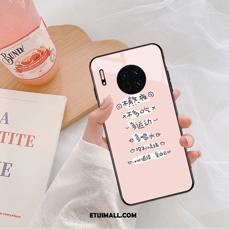 Etui Huawei Mate 30 Pro Różowe Osobowość Lustro Szkło Świeży Obudowa Dyskont