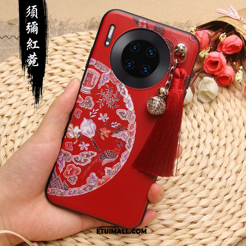 Etui Huawei Mate 30 Pro Telefon Komórkowy Anti-fall Kreatywne Chiński Styl Czerwony Futerał Na Sprzedaż