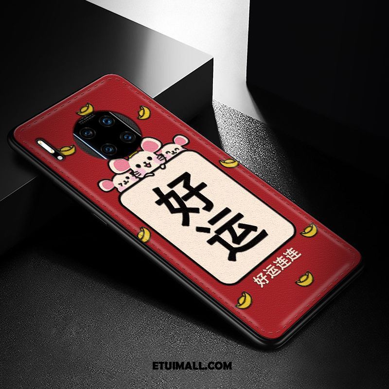 Etui Huawei Mate 30 Rs Czerwony Netto Relief Skóra Nowy Wzór Futerał Sprzedam