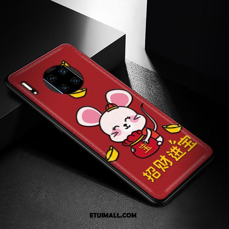 Etui Huawei Mate 30 Rs Kreatywne Czerwony Skóra Nowy Anti-fall Obudowa Sklep