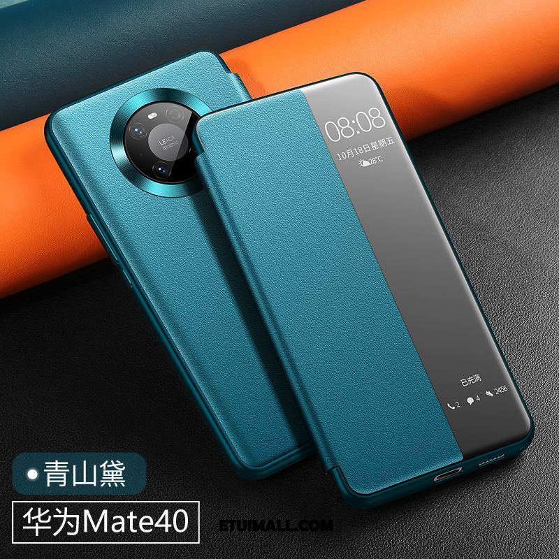 Etui Huawei Mate 40 Anti-fall Ochraniacz Skórzany Futerał Zielony Prawdziwa Skóra Obudowa Na Sprzedaż