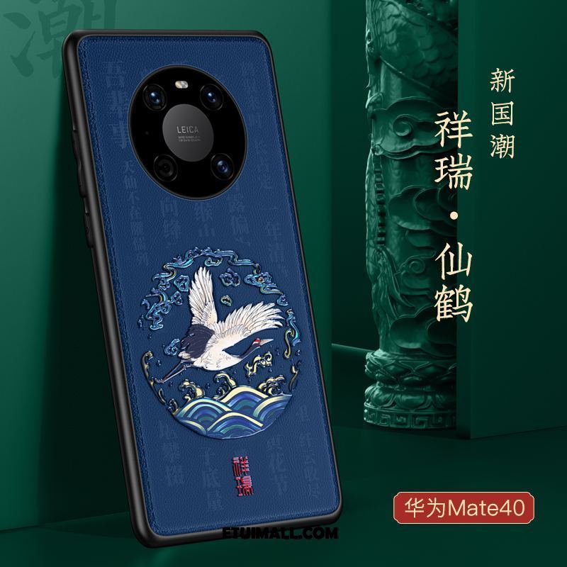 Etui Huawei Mate 40 Ochraniacz Modna Marka Skórzany Futerał Chiński Styl Telefon Komórkowy Futerał Sklep