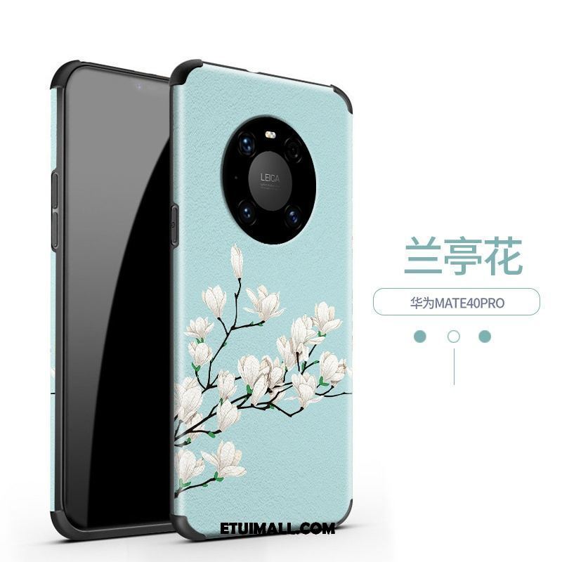 Etui Huawei Mate 40 Pro Niebieski Cienkie Nowy All Inclusive Silikonowe Futerał Dyskont