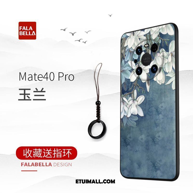 Etui Huawei Mate 40 Pro Osobowość Cienkie Niebieski Anti-fall Telefon Komórkowy Pokrowce Tanie
