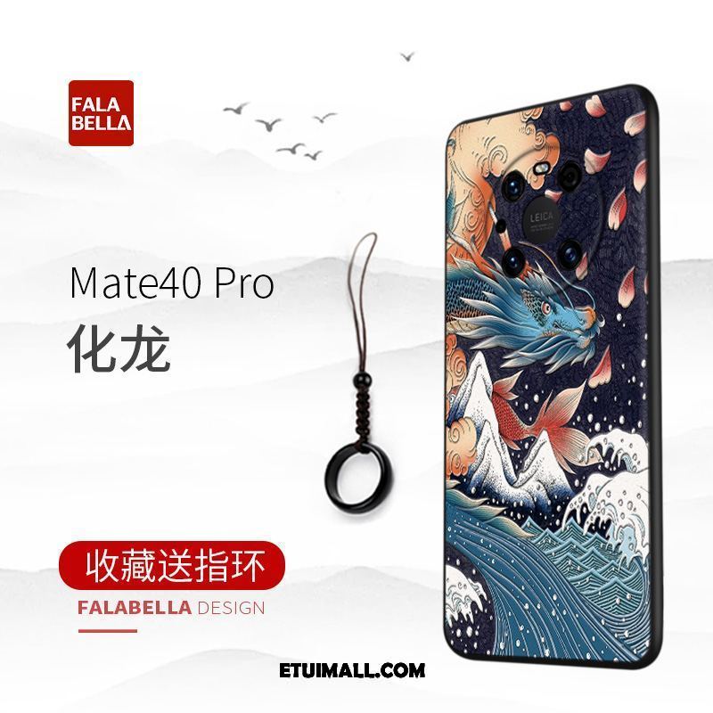 Etui Huawei Mate 40 Pro Osobowość Cienkie Niebieski Anti-fall Telefon Komórkowy Pokrowce Tanie