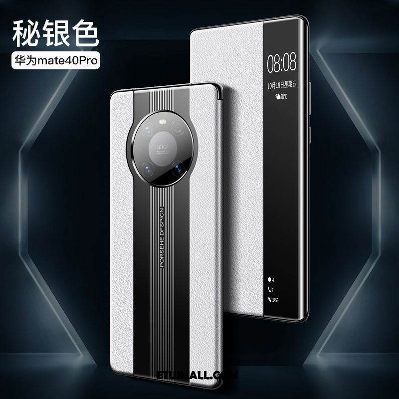 Etui Huawei Mate 40 Pro Prawdziwa Skóra Ochraniacz Skórzany Futerał Anti-fall Telefon Komórkowy Pokrowce Sklep