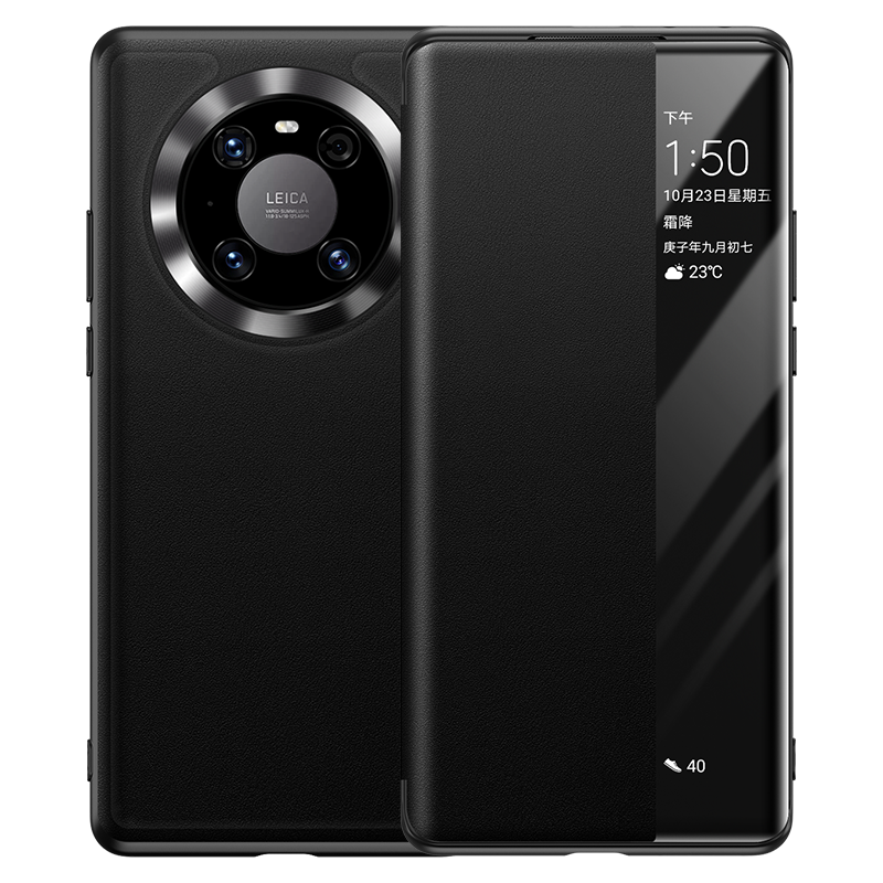 Etui Huawei Mate 40 Pro Skóra Prawdziwa Skóra Ochraniacz Czerwony Telefon Komórkowy Pokrowce Kup