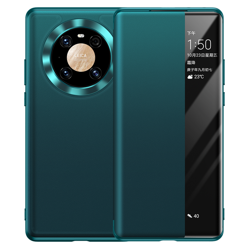 Etui Huawei Mate 40 Pro Skóra Prawdziwa Skóra Ochraniacz Czerwony Telefon Komórkowy Pokrowce Kup