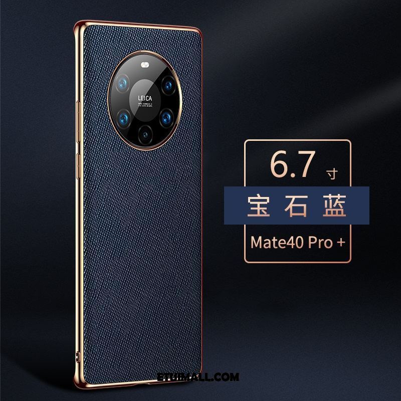 Etui Huawei Mate 40 Pro+ Telefon Komórkowy Ochraniacz Prawdziwa Skóra Purpurowy Luksusowy Obudowa Na Sprzedaż