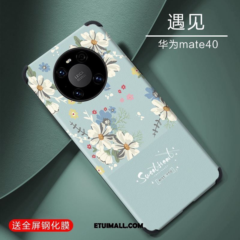 Etui Huawei Mate 40 Relief Silikonowe Proste All Inclusive Niebieski Futerał Kupię