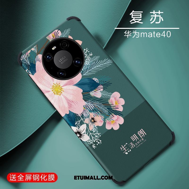 Etui Huawei Mate 40 Relief Silikonowe Proste All Inclusive Niebieski Futerał Kupię