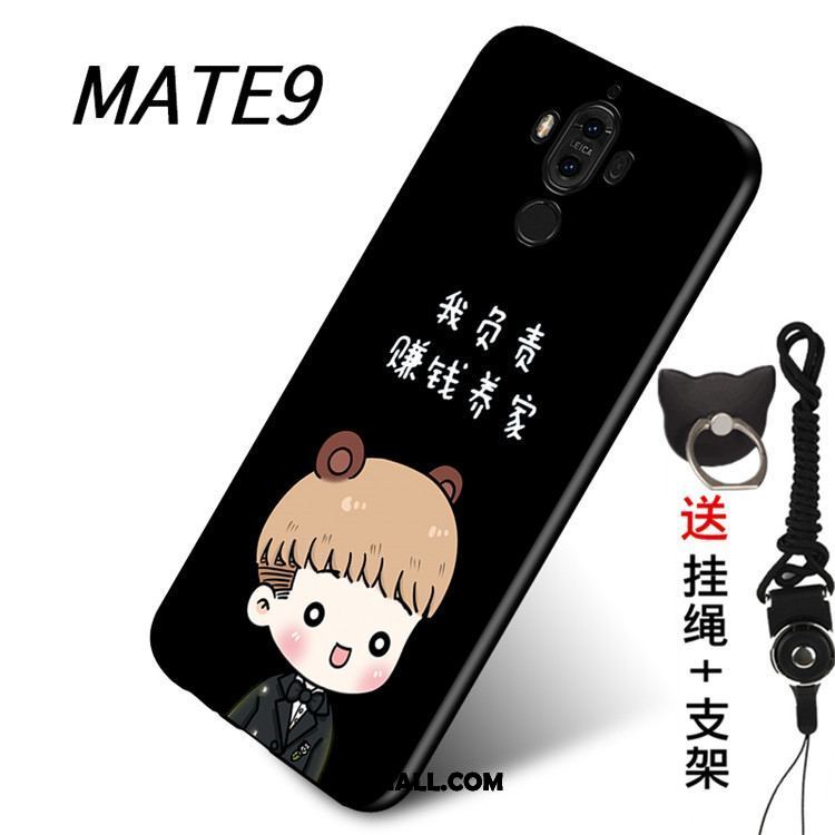 Etui Huawei Mate 9 Czarny Miękki Telefon Komórkowy Wspornik Wiszące Ozdoby Futerał Sklep
