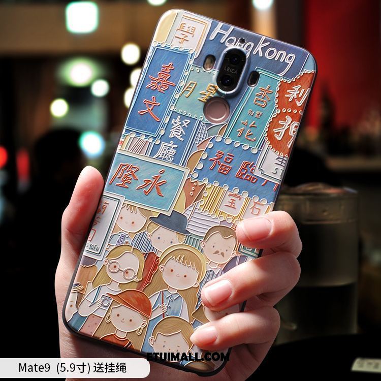 Etui Huawei Mate 9 Kreskówka Silikonowe Niebieski Anti-fall Telefon Komórkowy Pokrowce Tanie