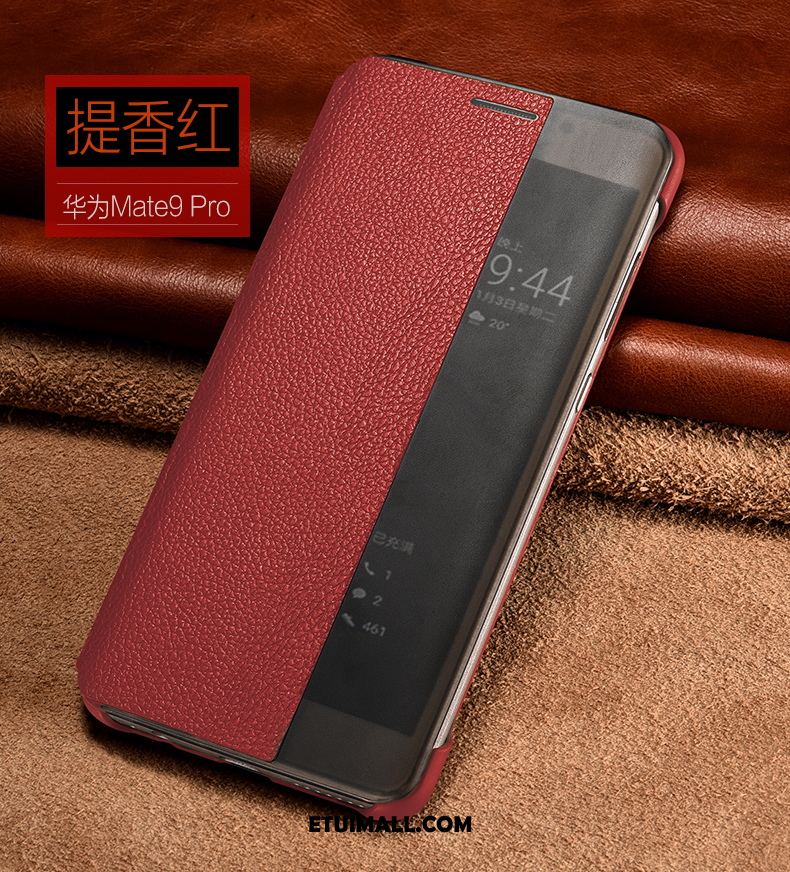 Etui Huawei Mate 9 Pro Czarny Skórzany Futerał Ochraniacz Klapa Telefon Komórkowy Obudowa Tanie