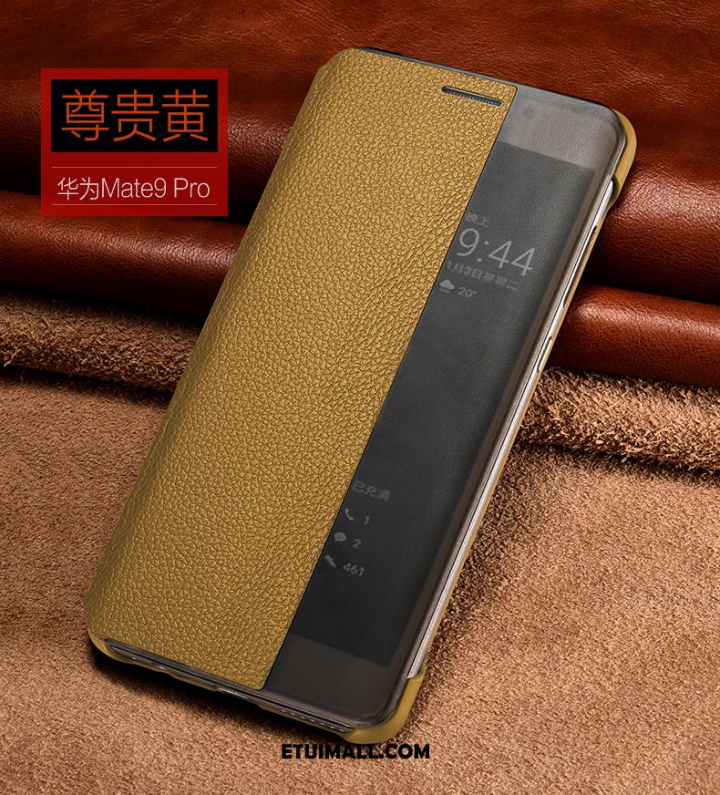 Etui Huawei Mate 9 Pro Czarny Skórzany Futerał Ochraniacz Klapa Telefon Komórkowy Obudowa Tanie