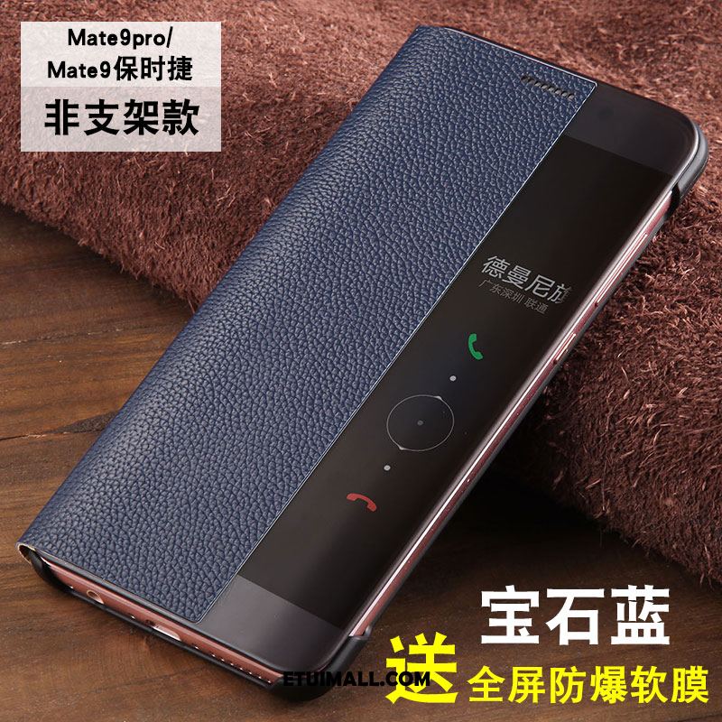 Etui Huawei Mate 9 Pro Czarny Telefon Komórkowy Prawdziwa Skóra Ochraniacz Obudowa Oferta