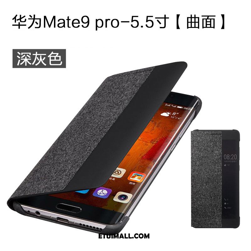 Etui Huawei Mate 9 Pro Ochraniacz Skórzany Futerał Telefon Komórkowy Windows Szary Futerał Sprzedam