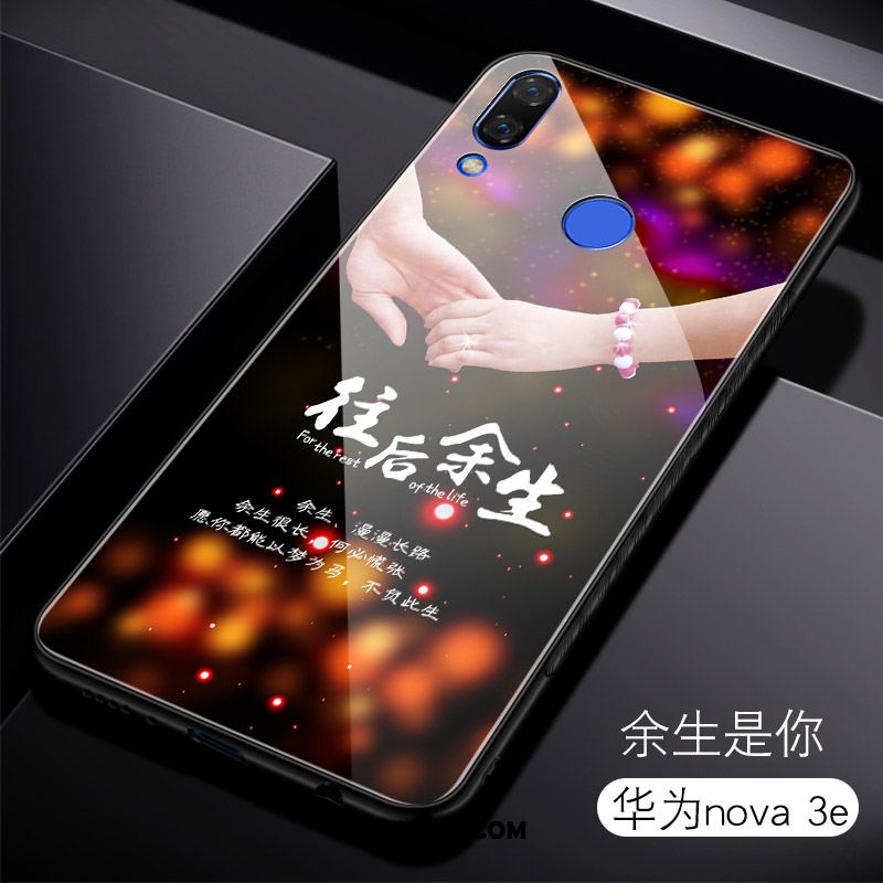 Etui Huawei Nova 3e Tendencja Telefon Komórkowy Osobowość Ciemno Niebieski Czerwony Netto Futerał Sklep
