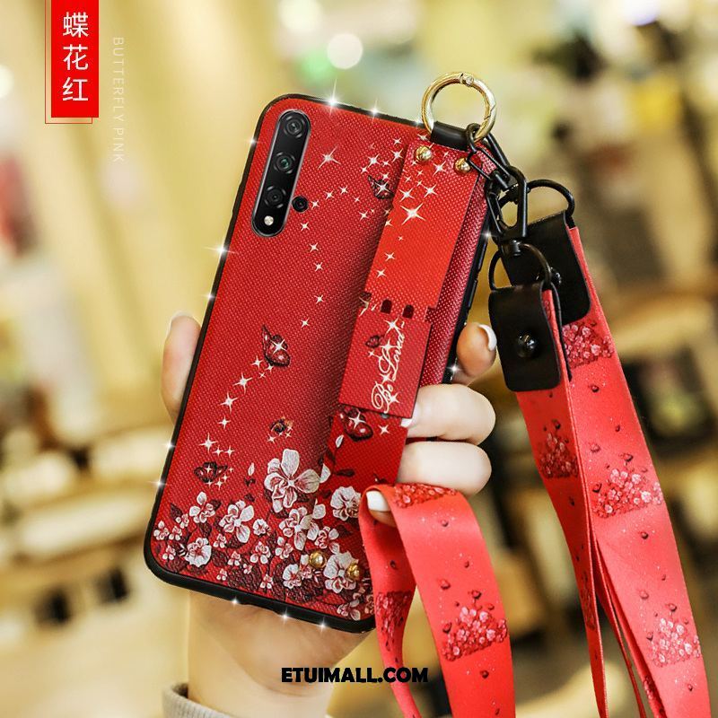 Etui Huawei Nova 5t Czerwony Netto Moda Silikonowe Nubuku Kreatywne Futerał Kup