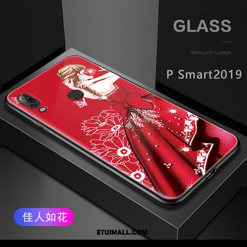Etui Huawei P Smart 2019 Moda Telefon Komórkowy Ochraniacz Czerwony Netto Dostosowane Obudowa Sklep