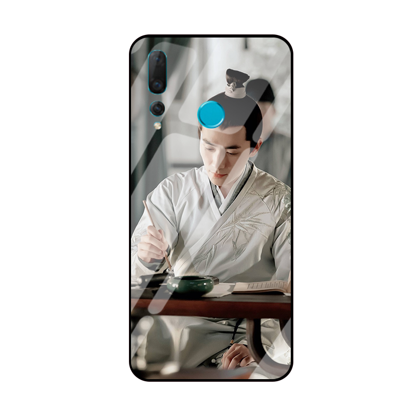 Etui Huawei P Smart+ 2019 Niebieski Anti-fall Szkło Hartowane Telefon Komórkowy Lustro Obudowa Sprzedam