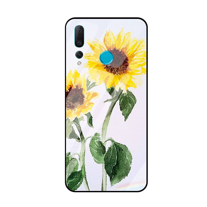 Etui Huawei P Smart+ 2019 Telefon Komórkowy Szkło Hartowane Żółty Słonecznik Świeży Futerał Sklep