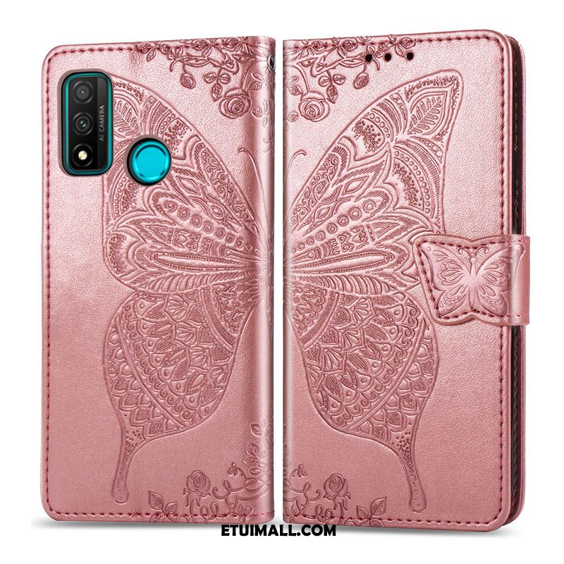 Etui Huawei P Smart 2020 Relief Ochraniacz Motyl Kwiaty Piękny Pokrowce Tanie