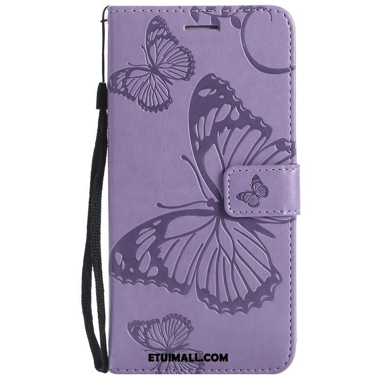 Etui Huawei P Smart Z Szary Kwiaty Motyla Skórzany Futerał Telefon Komórkowy Miękki Pokrowce Online