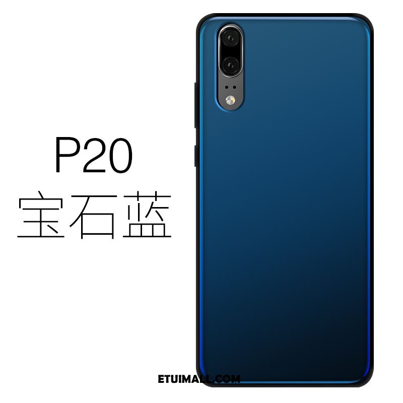 Etui Huawei P20 Niebieski Cienkie Silikonowe Telefon Komórkowy Szkło Pokrowce Sprzedam