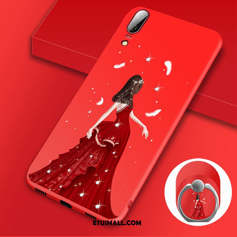 Etui Huawei P20 Tendencja Anti-fall Ring Czerwony Telefon Komórkowy Futerał Oferta