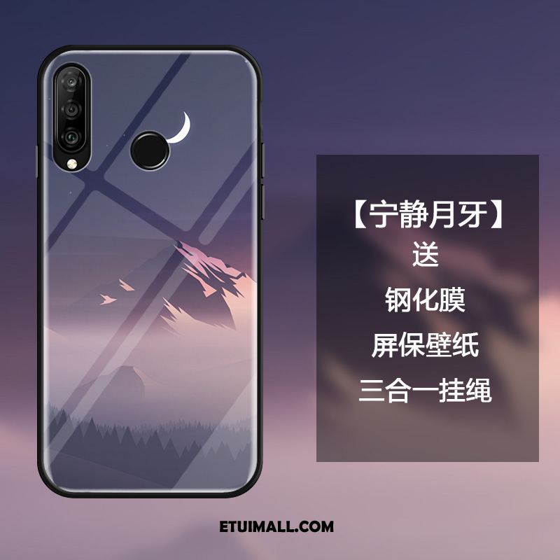 Etui Huawei P30 Lite Gwiaździsty Osobowość Miesiąc Szkło Anti-fall Obudowa Dyskont