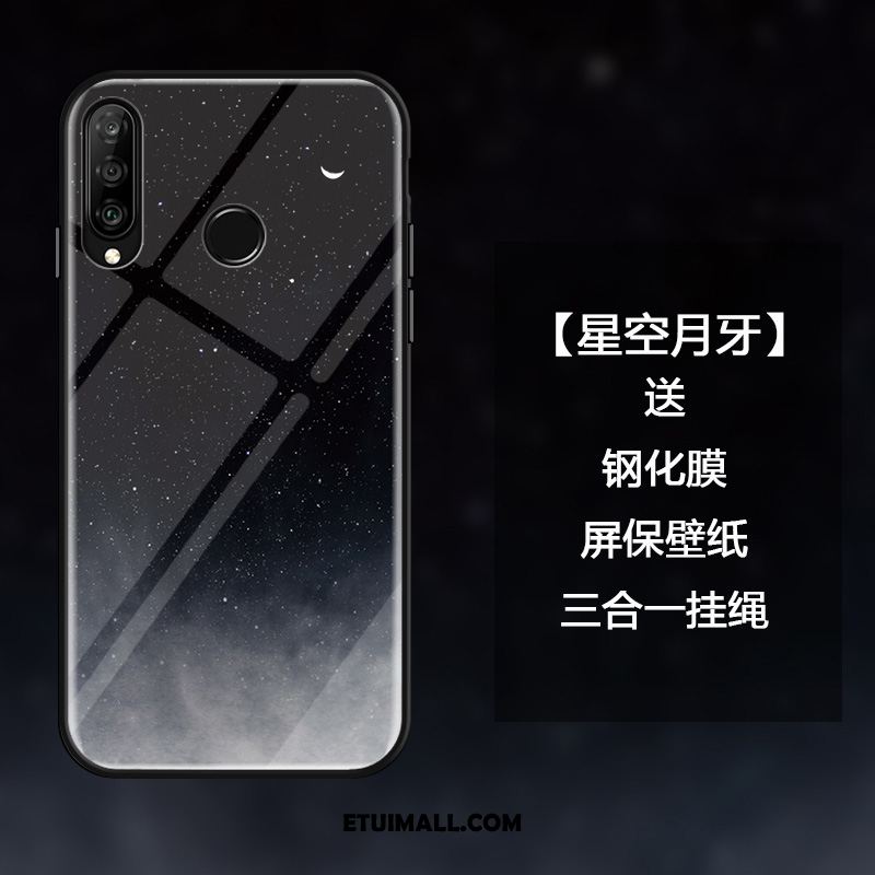 Etui Huawei P30 Lite Gwiaździsty Osobowość Miesiąc Szkło Anti-fall Obudowa Dyskont
