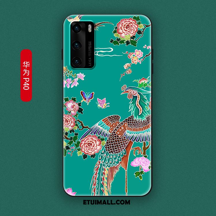 Etui Huawei P40 Chiński Styl Silikonowe Sztuka Telefon Komórkowy Cienkie Obudowa Online