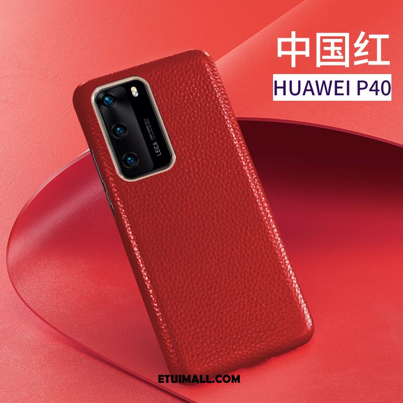 Etui Huawei P40 Kreatywne Telefon Komórkowy Wysoki Koniec Prawdziwa Skóra All Inclusive Pokrowce Online