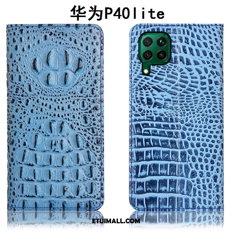 Etui Huawei P40 Lite Skórzany Futerał Niebieski Ochraniacz Telefon Komórkowy All Inclusive Pokrowce Tanie