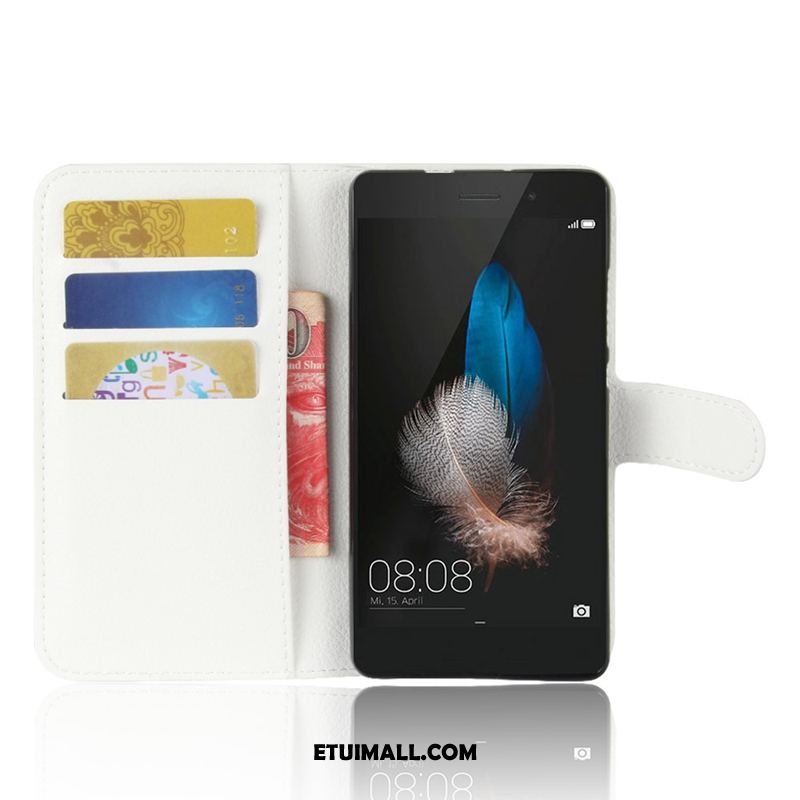 Etui Huawei P8 Lite Litchi Portfel Biały Telefon Komórkowy Wzór Pokrowce Sklep
