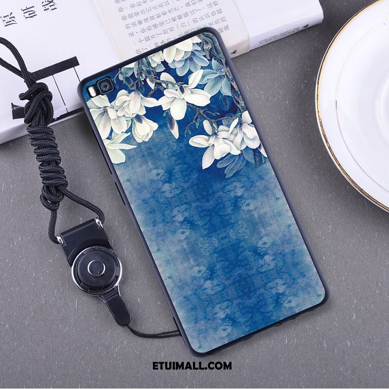 Etui Huawei P8 Wiszące Ozdoby Silikonowe Niebieski Telefon Komórkowy Anti-fall Obudowa Sprzedam
