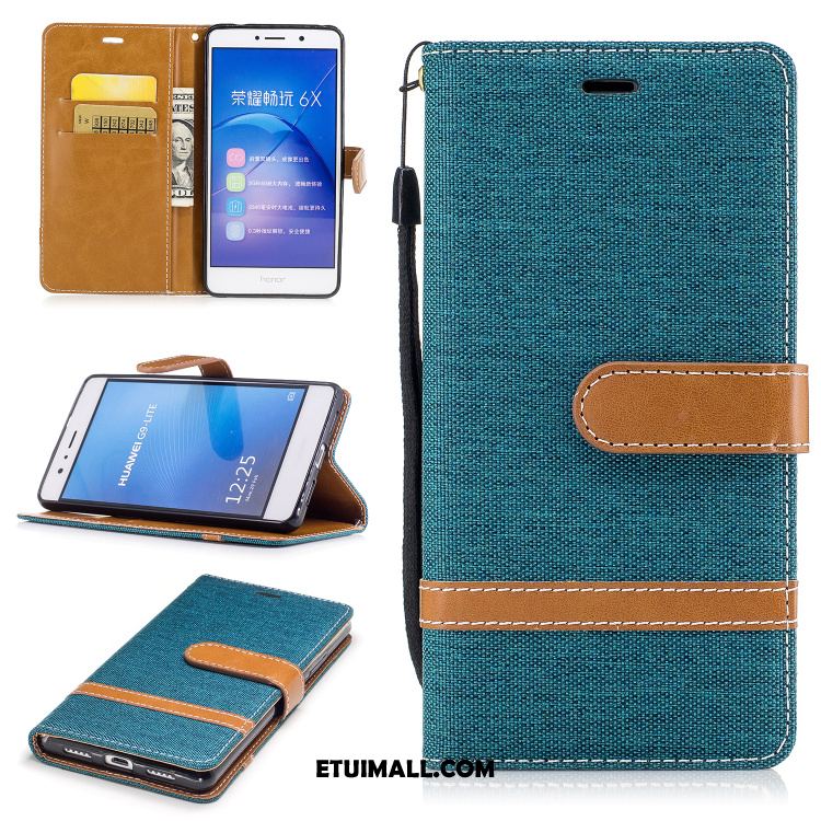 Etui Huawei P9 Lite Niebieski Telefon Komórkowy Skórzany Futerał Denim Purpurowy Pokrowce Tanie