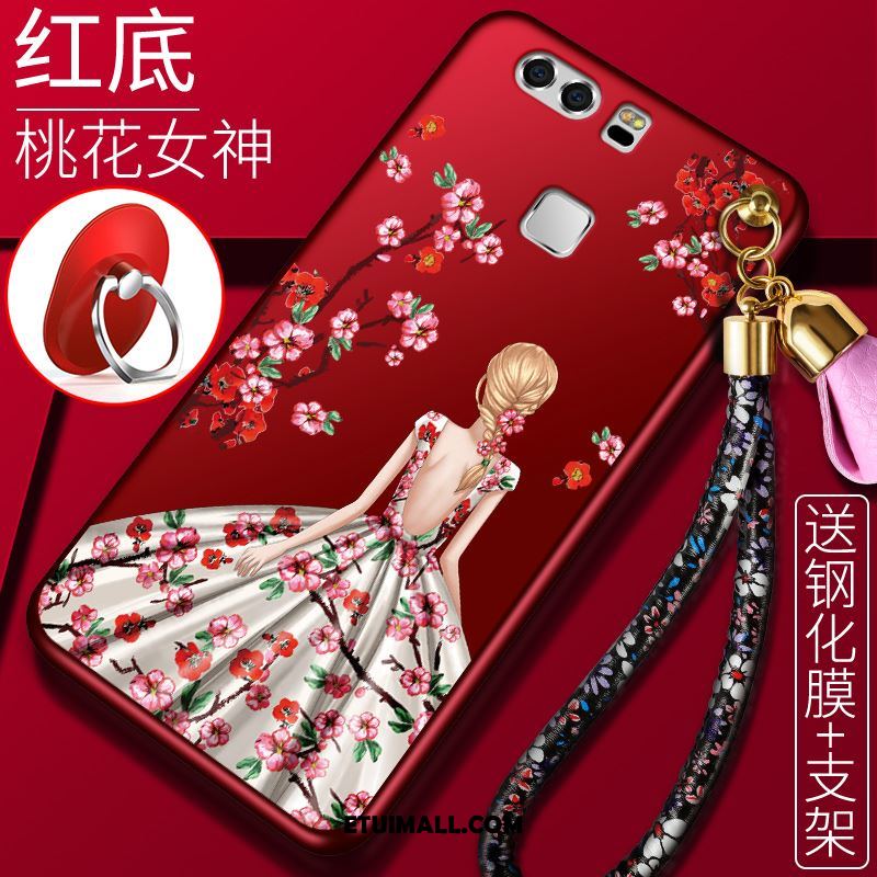 Etui Huawei P9 Plus Telefon Komórkowy Czerwony Nubuku Miękki Ochraniacz Pokrowce Sklep