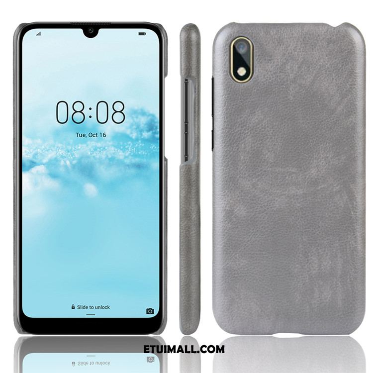 Etui Huawei Y5 2019 Skóra Trudno Wzór Litchi Telefon Komórkowy Futerał Dyskont