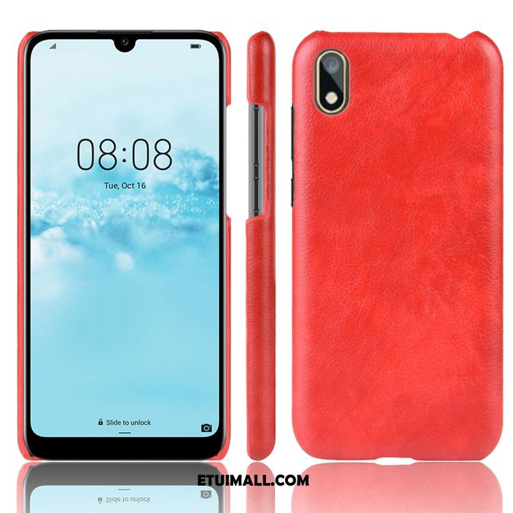 Etui Huawei Y5 2019 Skóra Trudno Wzór Litchi Telefon Komórkowy Futerał Dyskont