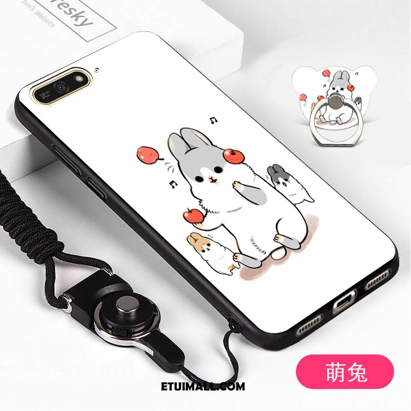 Etui Huawei Y6 2018 Anti-fall Ochraniacz Telefon Komórkowy Biały Kreskówka Pokrowce Tanie