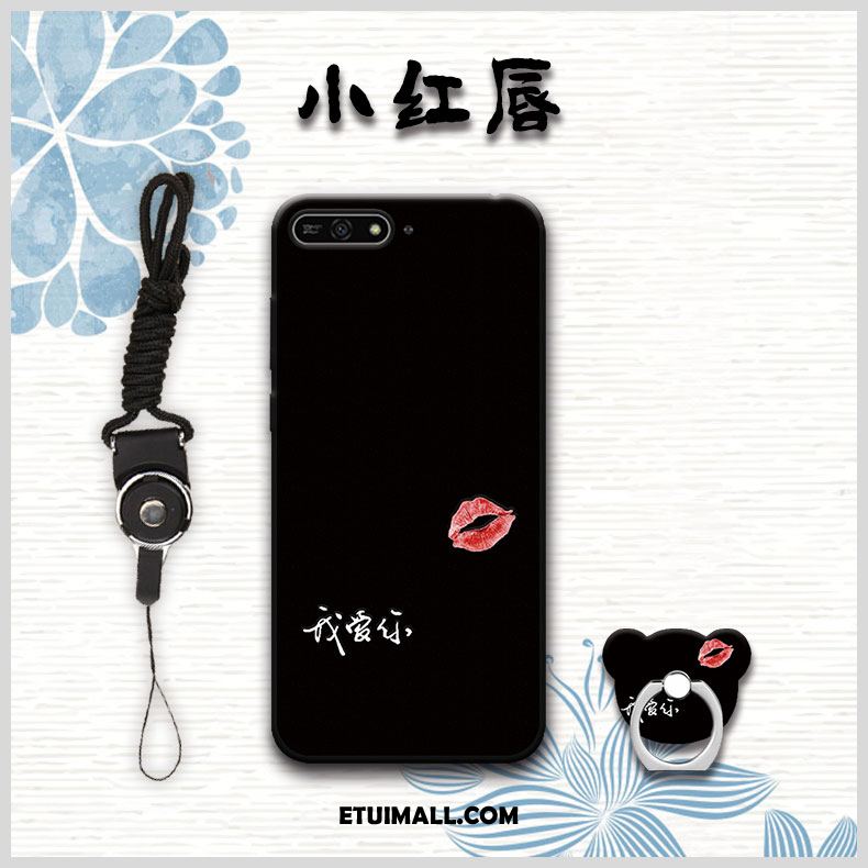 Etui Huawei Y6 2018 Anti-fall Telefon Komórkowy Miękki Czerwony Wiszące Ozdoby Pokrowce Sklep